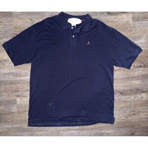Mickey Mouse Embroidered Navy Blue Short Sleeve Men's Polo Size XL Disney World
